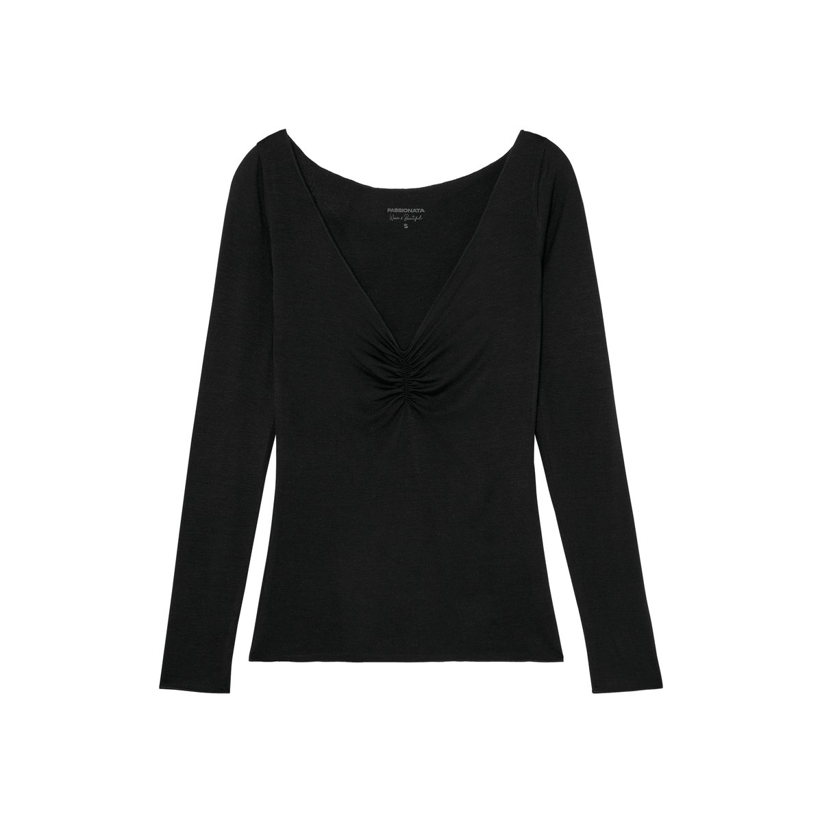 Top manches longues ANDREA noir, PASSIONATA