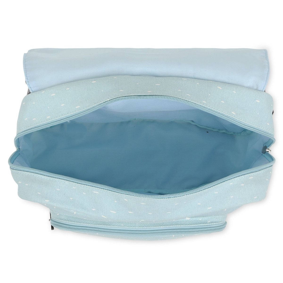 Cartable A4 maternelle bleu, beige, noir, TRIXIE