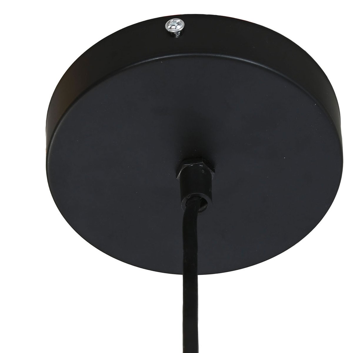 Plafonnier rotin naturel tressé chapeau 65x47x35cm bois, WADIGA