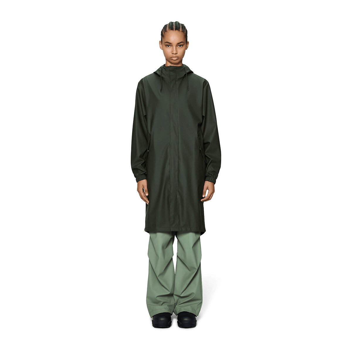 Parka imperméable à capuche unisexe, FISHTAIL kaki, RAINS