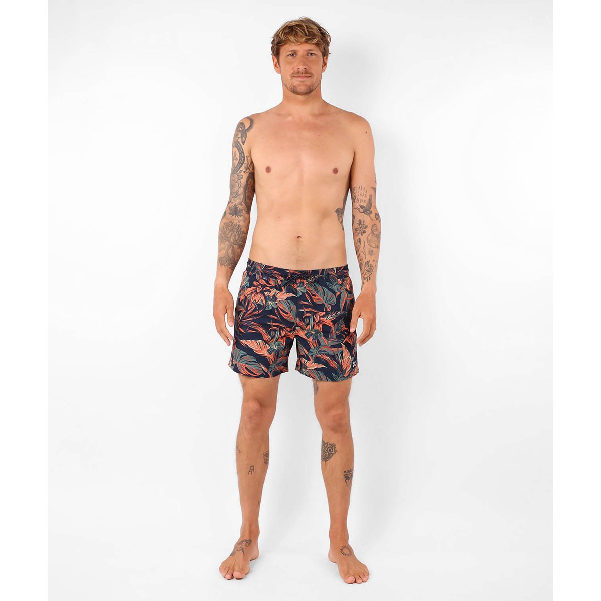 Beach short floral TROPICS deep marine, OXBOW