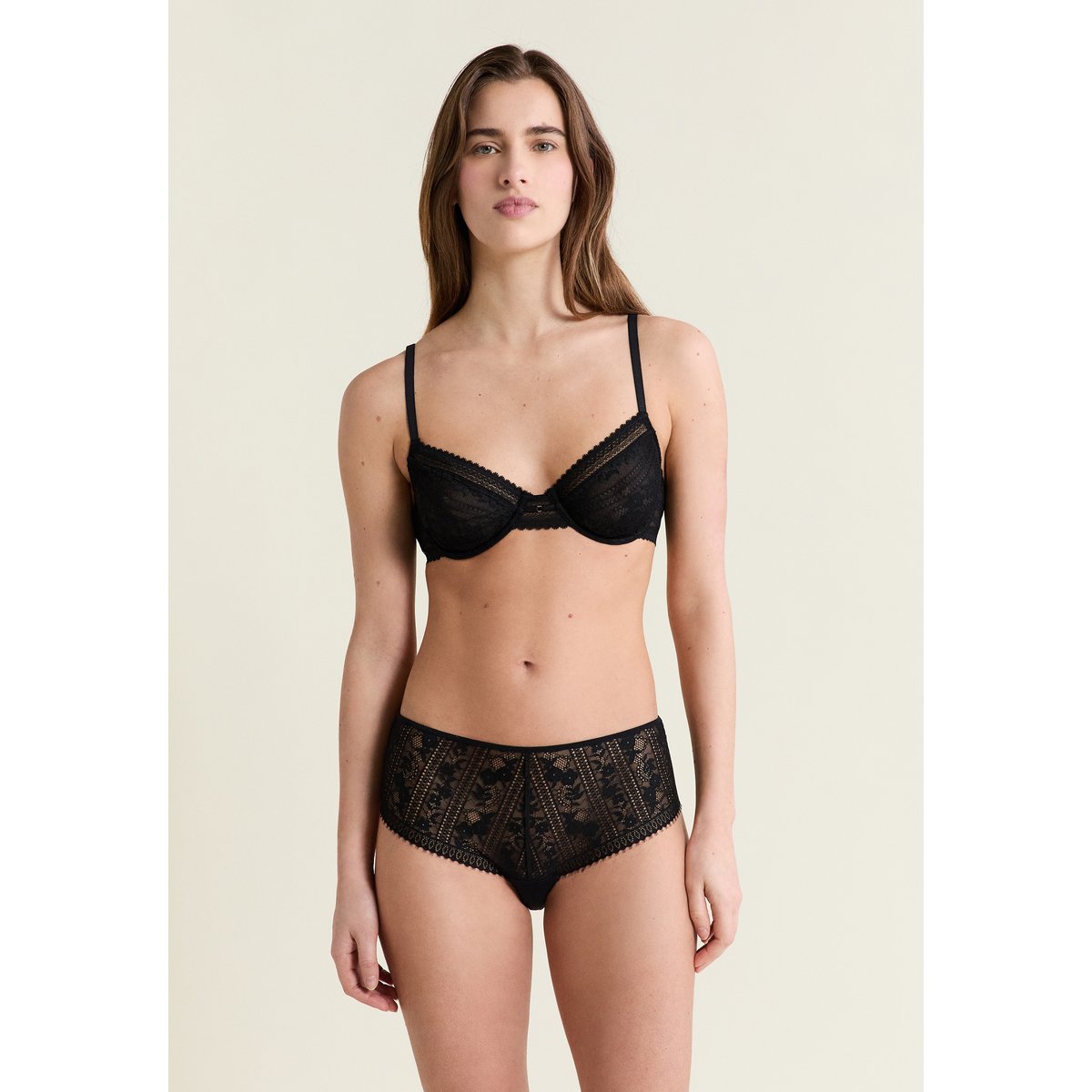 Shorty en dentelle AURA noir, ETAM