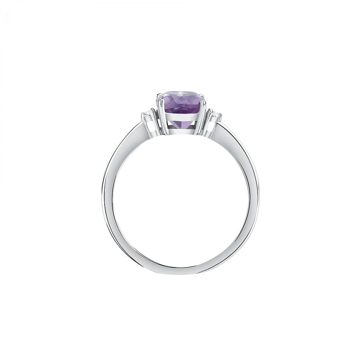 Bagues en Oxyde De Zirconium/or 375/1000/améthyste et Améthyste argent, CLEOR