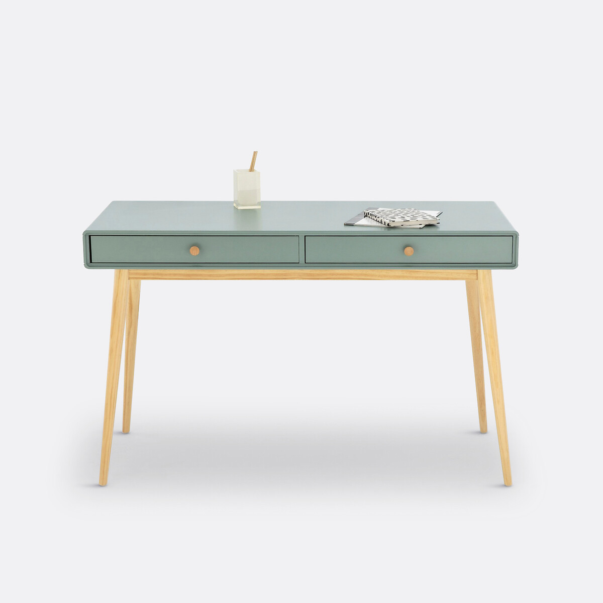 Bureau 2 tiroirs, JIMI vert de gris, LA REDOUTE INTERIEURS