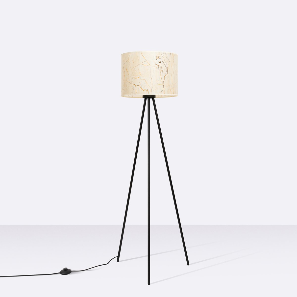 Lampadaire Tissu Beige E27 1 Nevia beige, EDEN