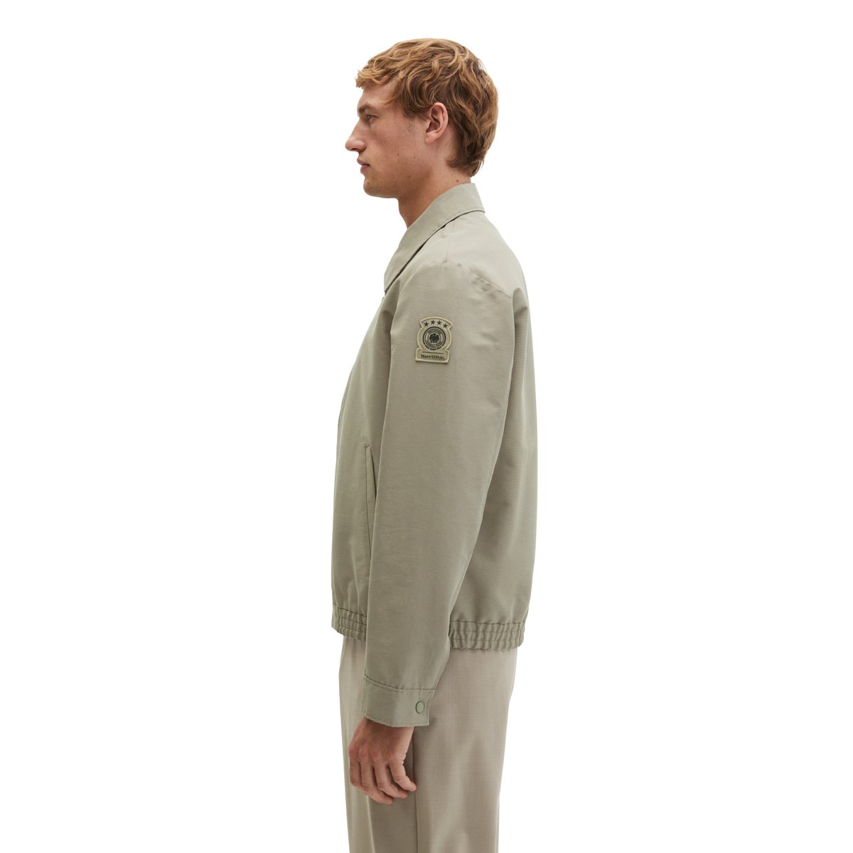 Veste zippée DFB Travel Collection en toile de coton bio hydrofuge beige, MARC O'POLO