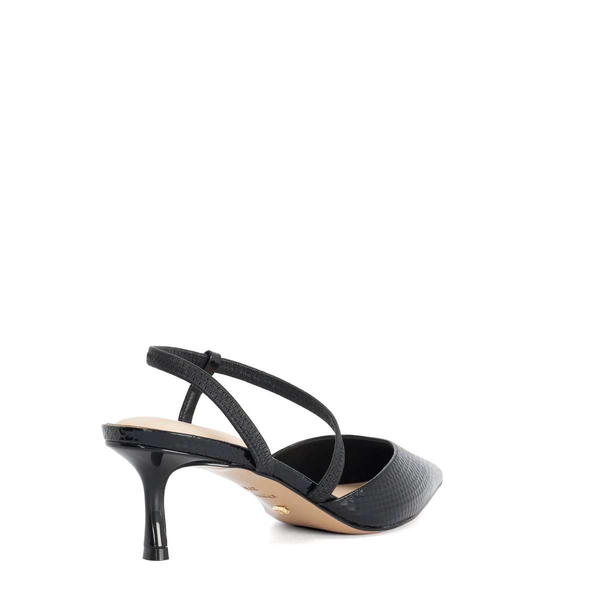 Escarpins ouverts mi-hauts - Wide Fit CHARMING black-rept print leather, DUNE LONDON