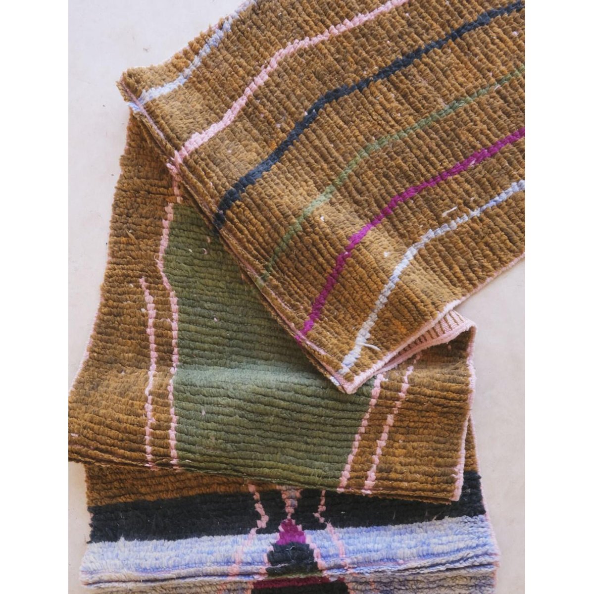 Tapis de couloir berbère marocain pure laine 78 x 371 cm palette colorée, AFK LIVING