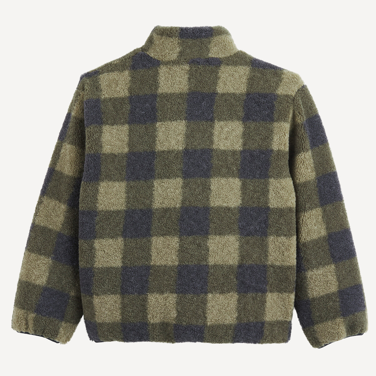 Gilet zippé en polaire, col montant, motif à carreaux carreaux, LA REDOUTE COLLECTIONS