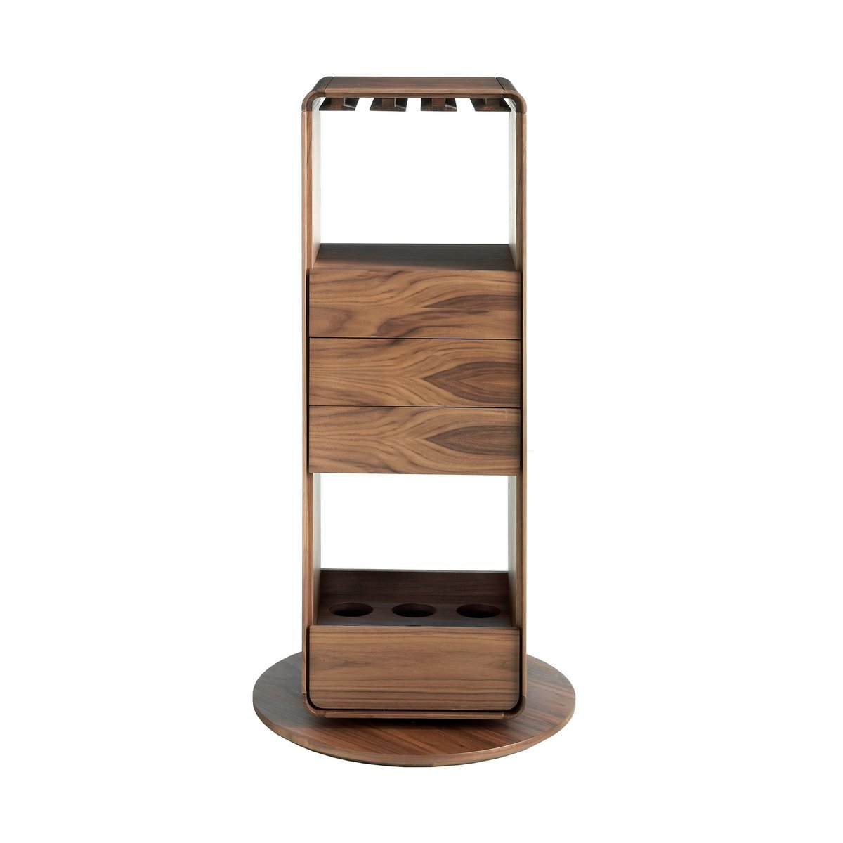 Meuble bar pivotant en noyer noyer, ANGEL CERDA