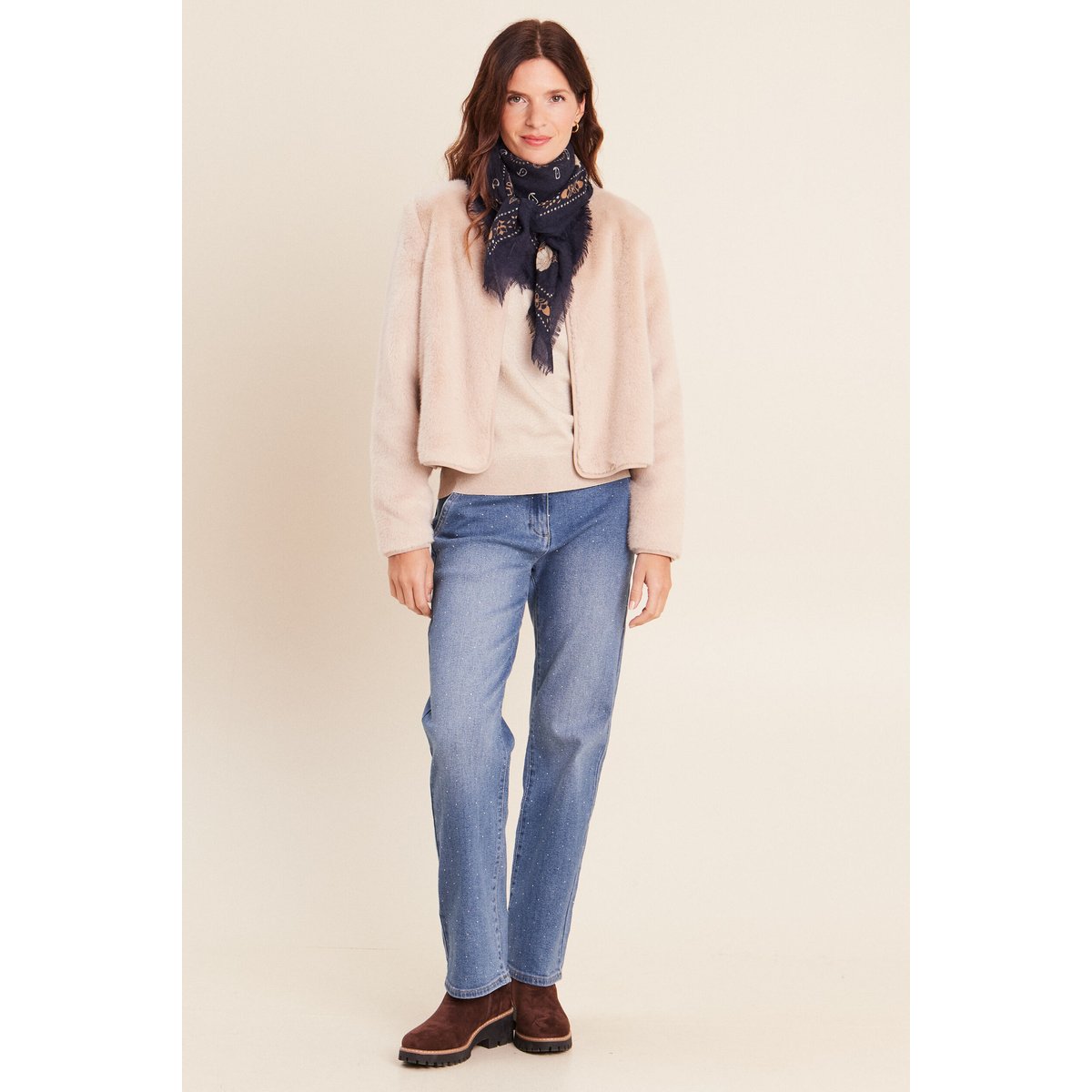 Veste manches longues doublée sable, BREAL