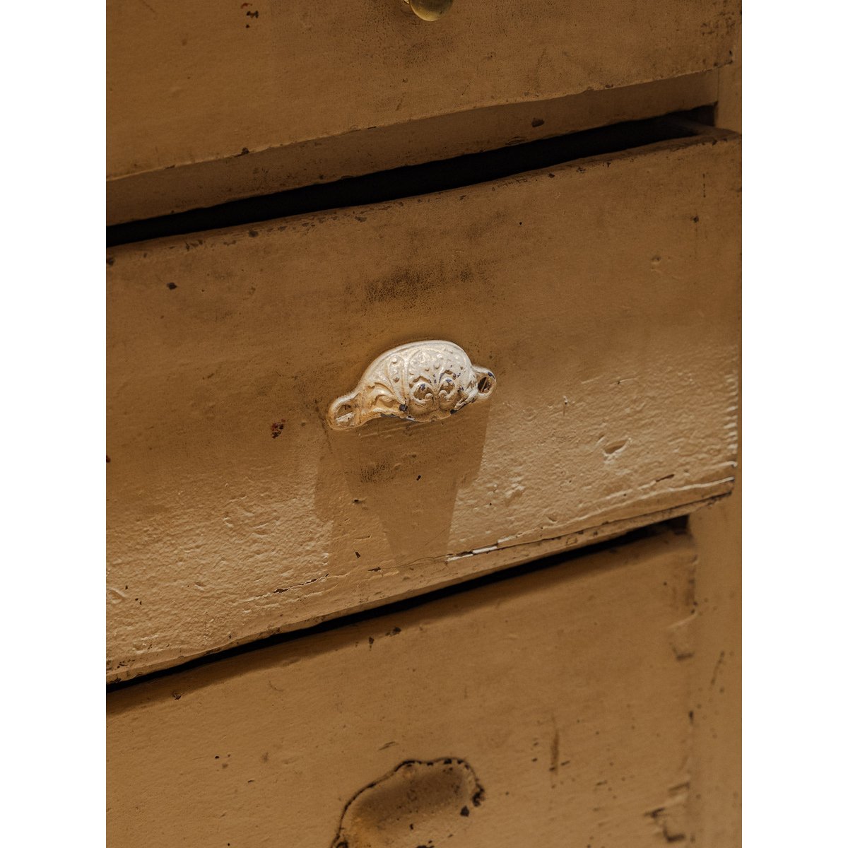 Meuble de métier en bois beige Fernand N°339 - Bon état bois foncé, DEBONGOUT