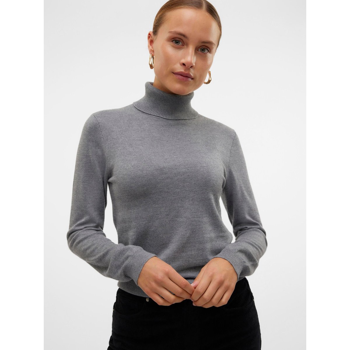 Pull En Maille medium grey melange, VERO MODA