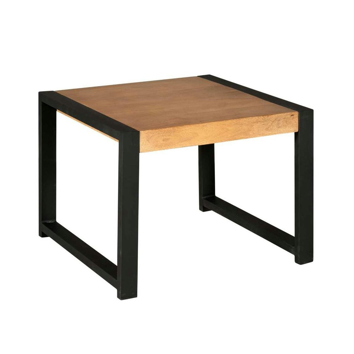 Bout de canapé bois métal MILORA bois naturel, PIER IMPORT