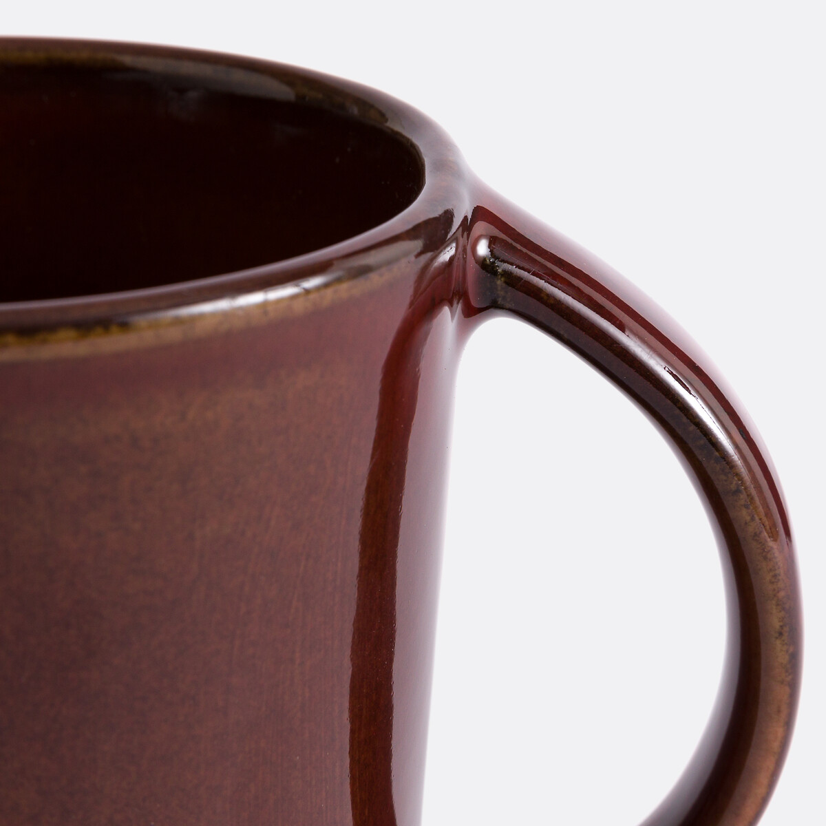Lot de 2 mugs en grès émail réactif, Sintra rose/marron, LA REDOUTE INTERIEURS