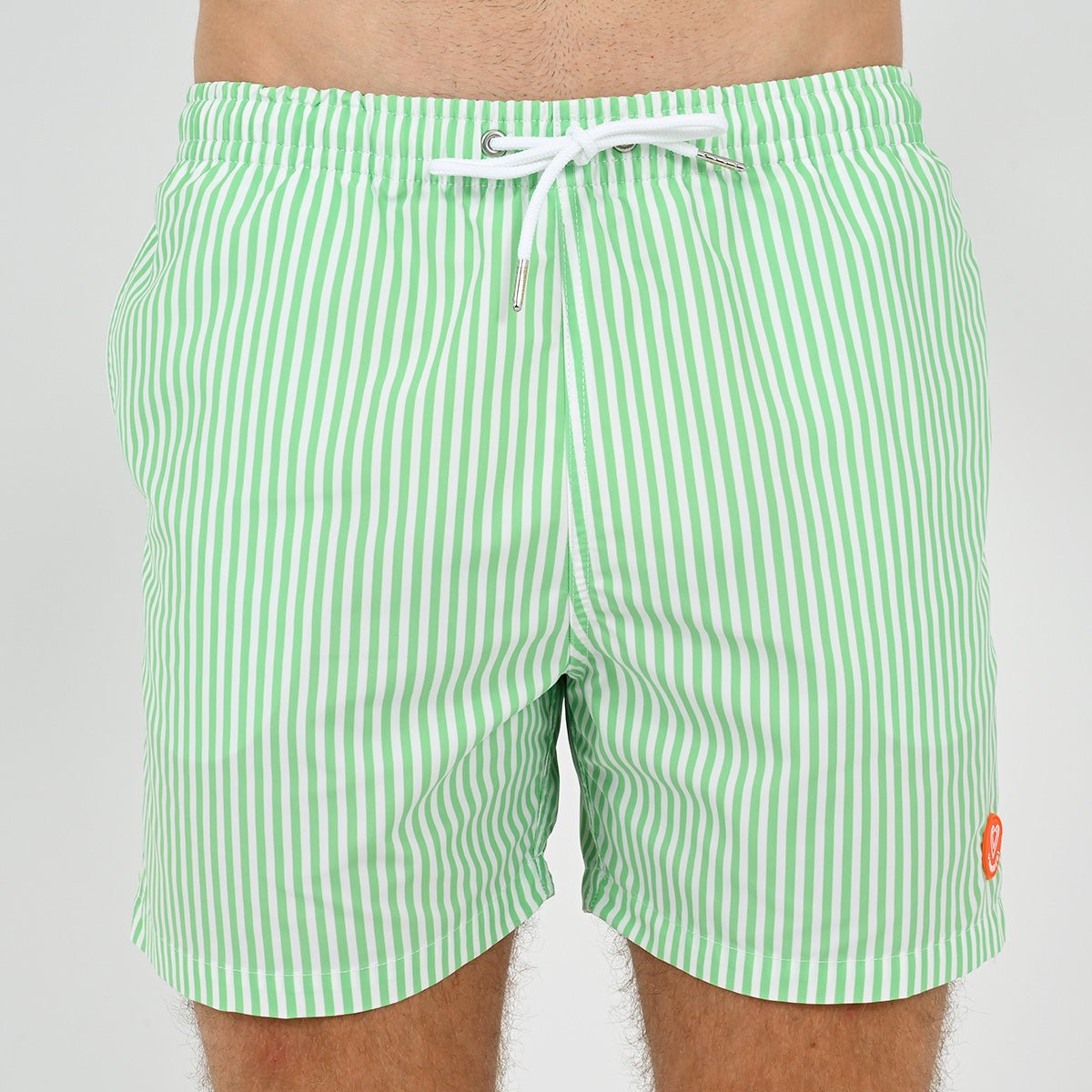 Short de bain L'Exotique rayé vert, VENDREDI