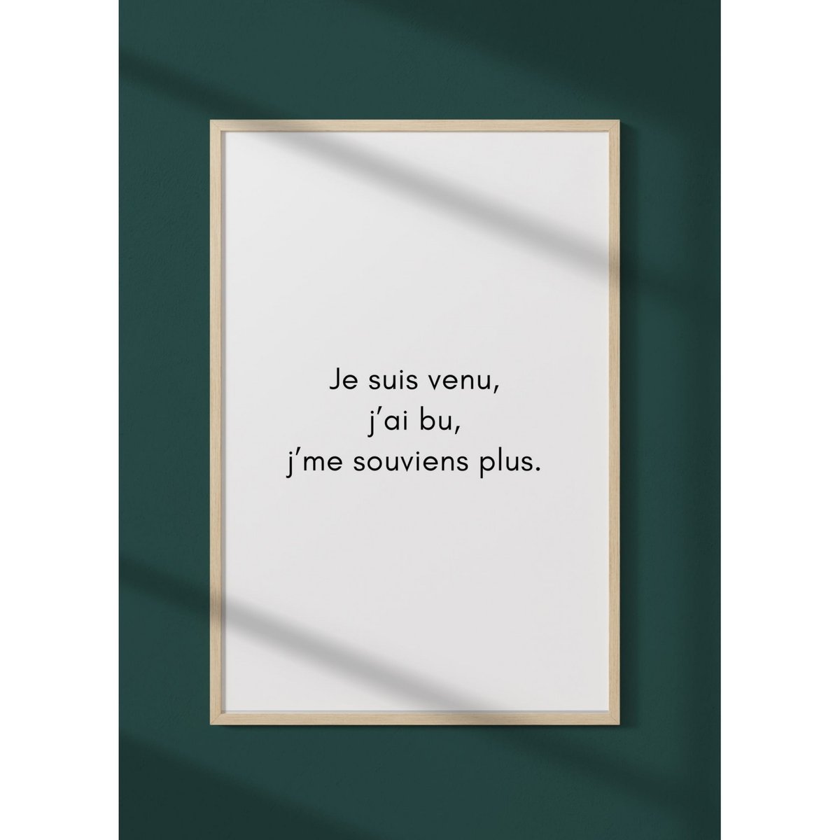 Affiche Je suis venu blanc, L'AFFICHERIE