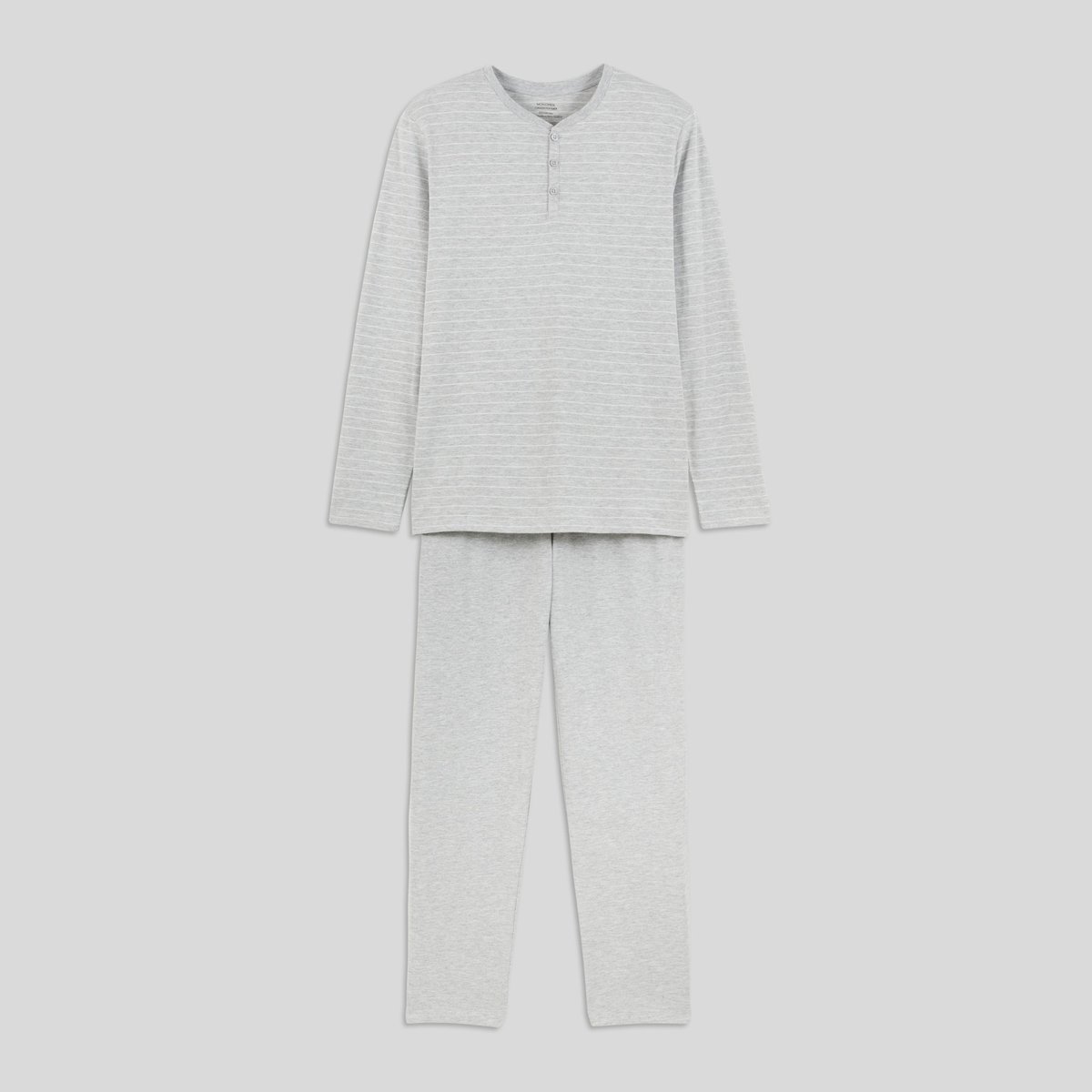 Ensemble Pyjama Long En Coton Bio bleu marine, MONOPRIX