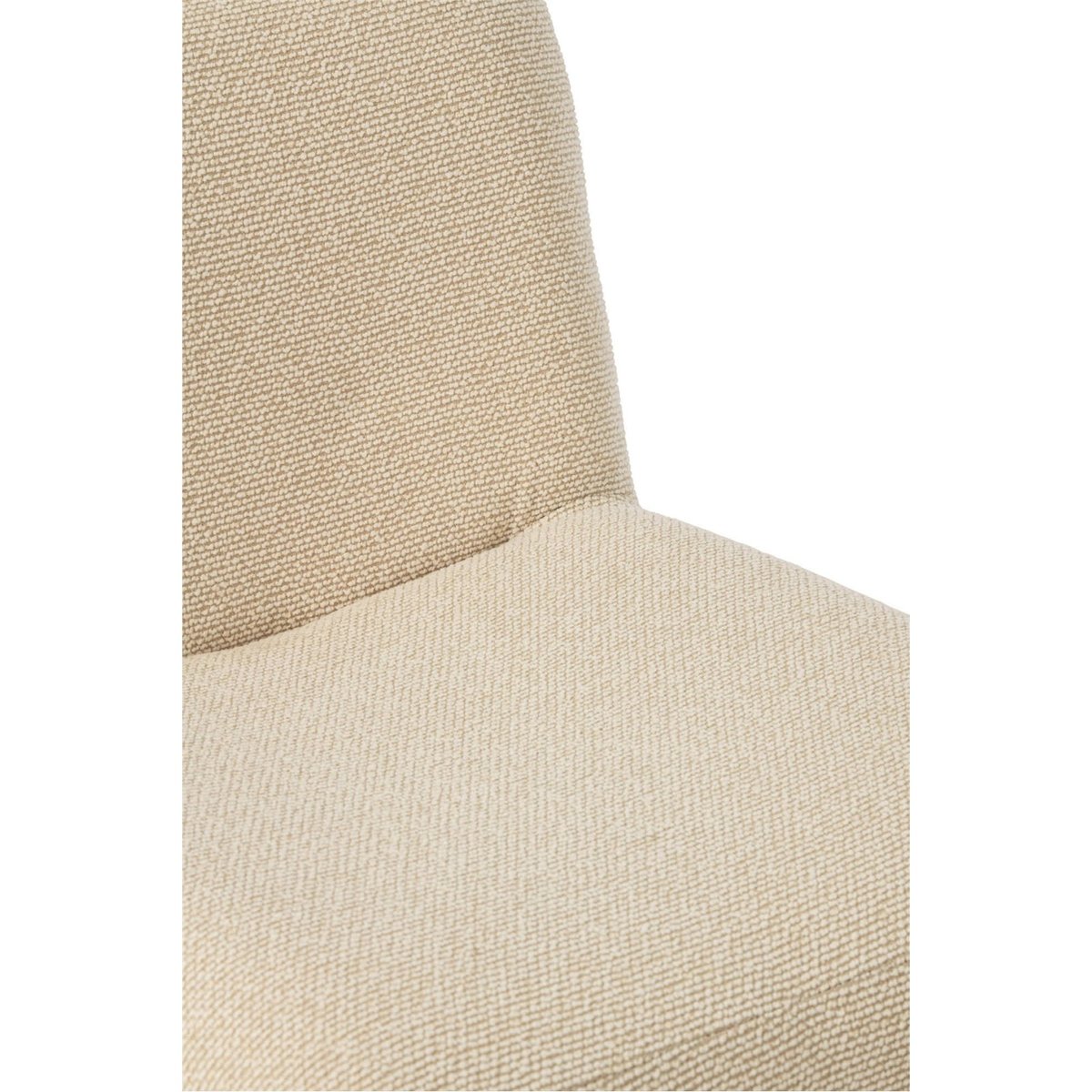 Chaise longue en tissu bouclé écru, RECOLLECTION