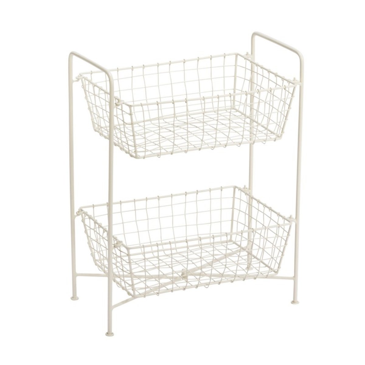 Etagère paniers rangement métal blanc, MADAM STOLTZ