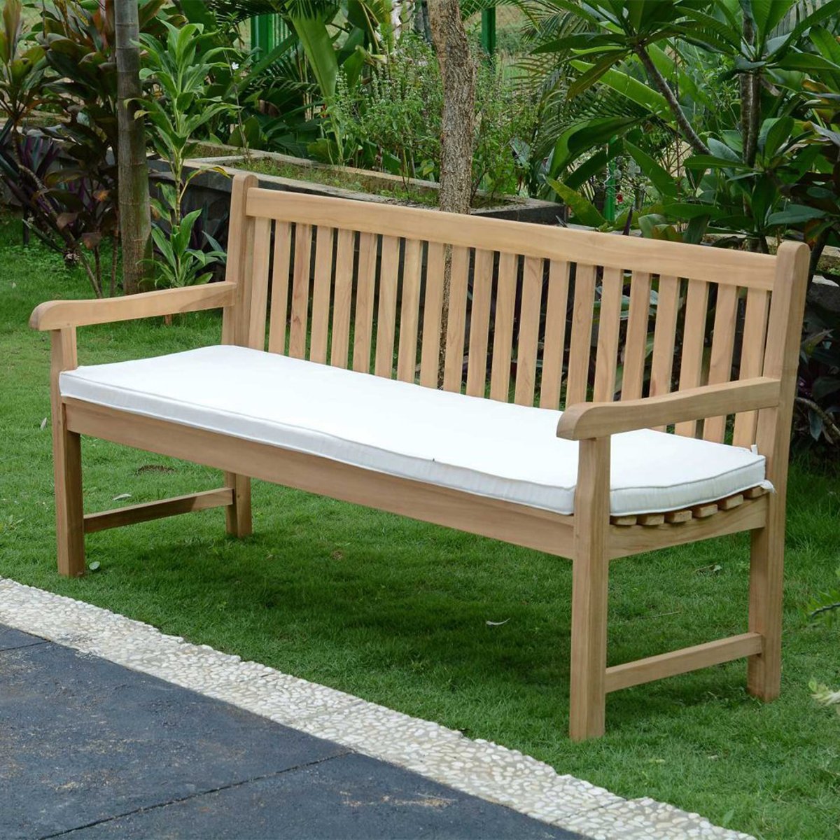 Coussin pour bancs 180 cm crème, TECK ATTITUDE
