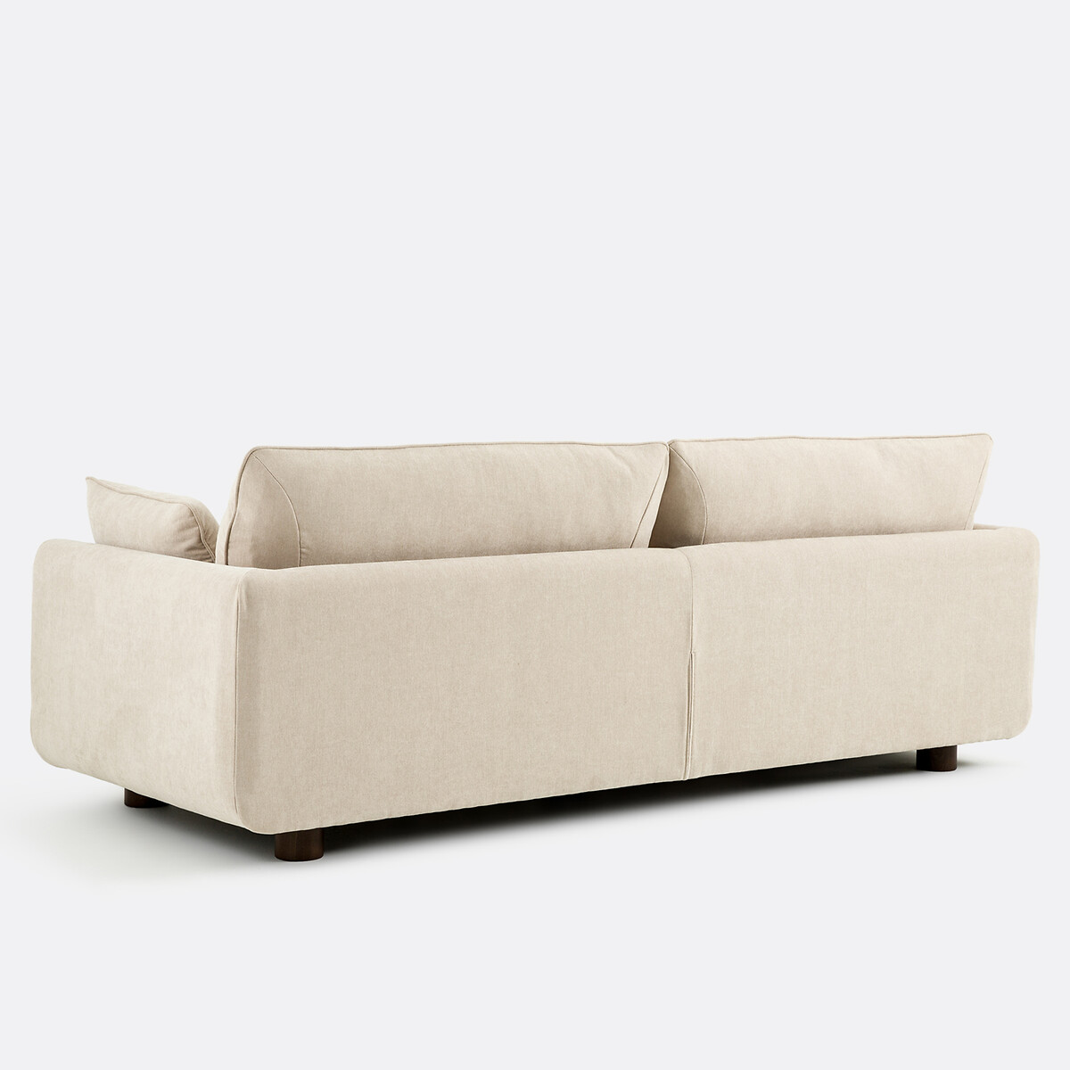 Canapé droit 2, 3, 4 ou 5 places, en polyester chiné, EMILIO  beige, LA REDOUTE INTERIEURS