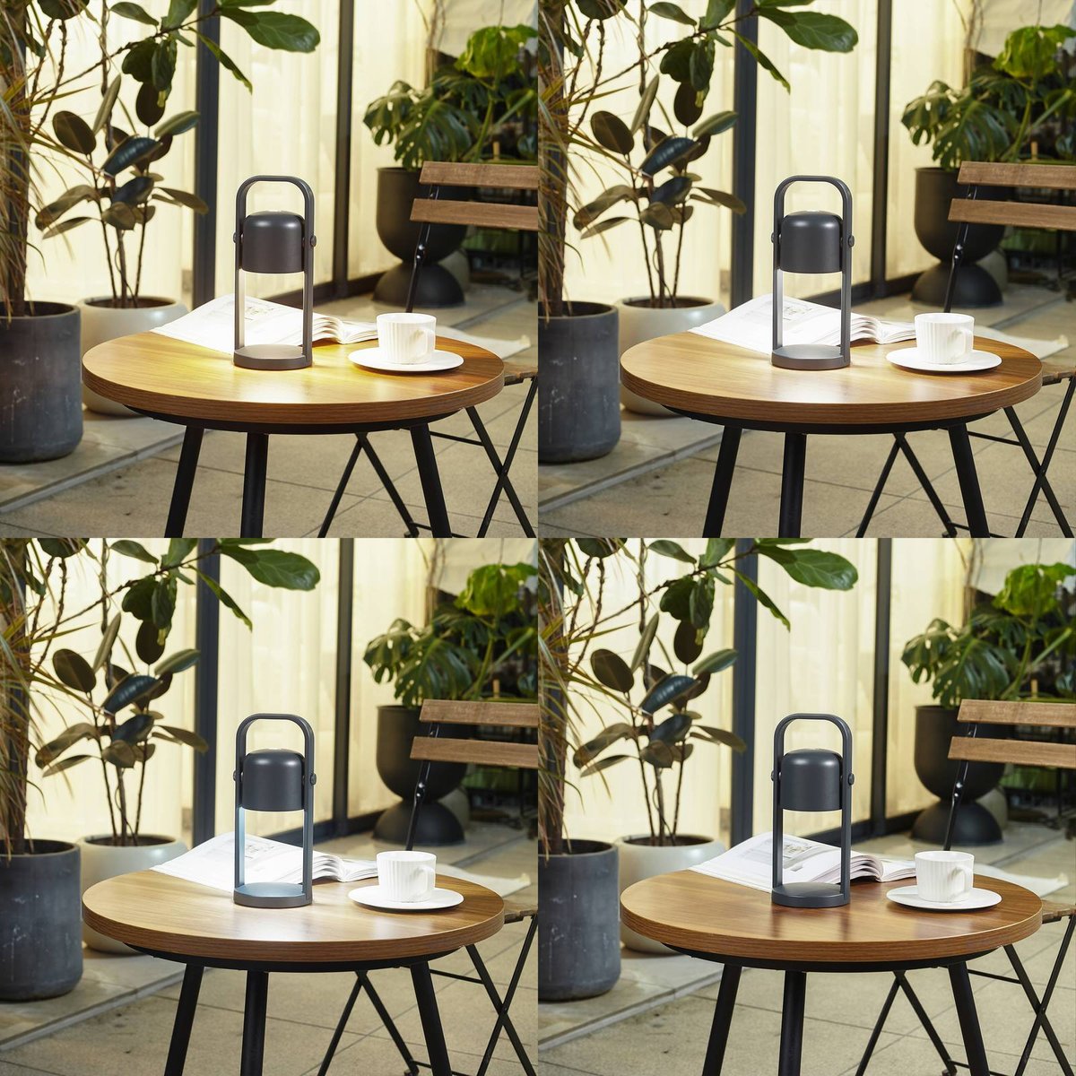 Luminaire de terrasse en aluminium moderneLED noir, LINDBY