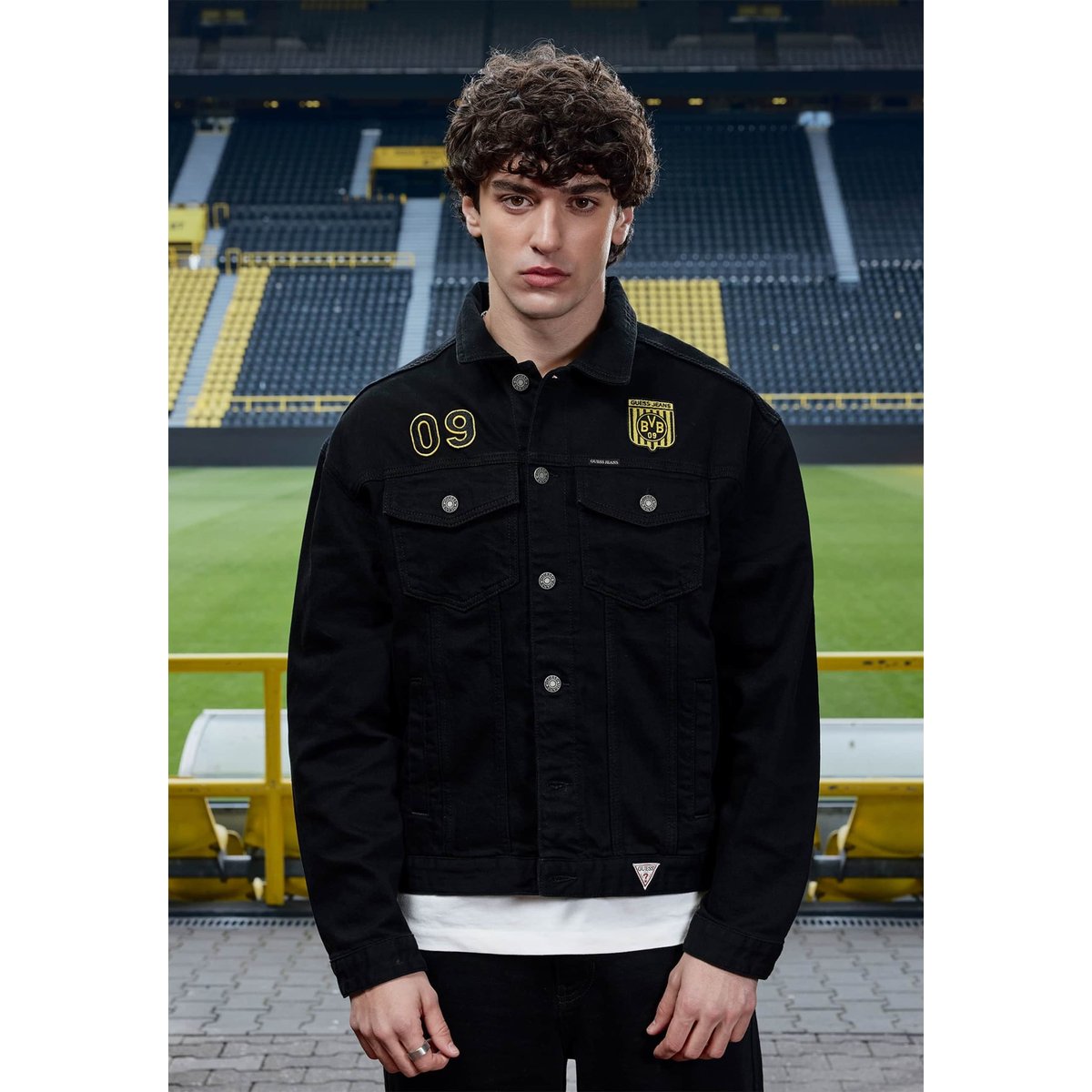 Veste En Denim Gj X Bvb noir, GUESS JEANS
