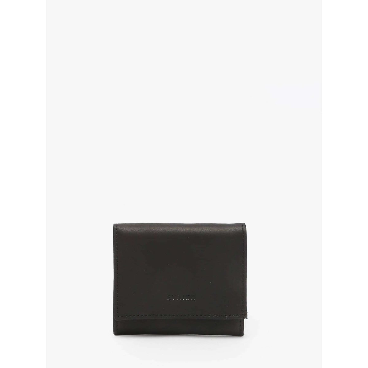 Porte-monnaie Oil cuir noir, ETRIER