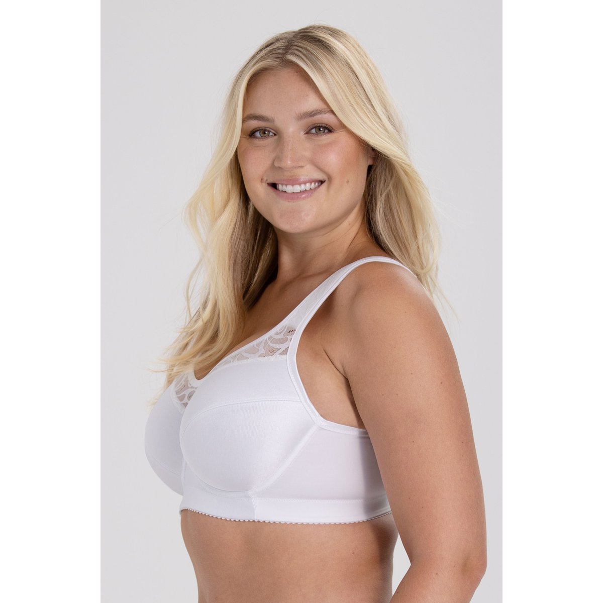Soutien-gorge avec armatures Cotton Simple blanc, MISS MARY OF SWEDEN