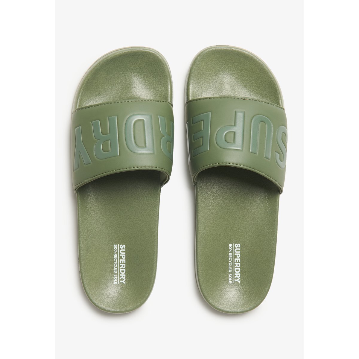 Sandales de piscine véganes Core vert olive kaki/vert olive, SUPERDRY