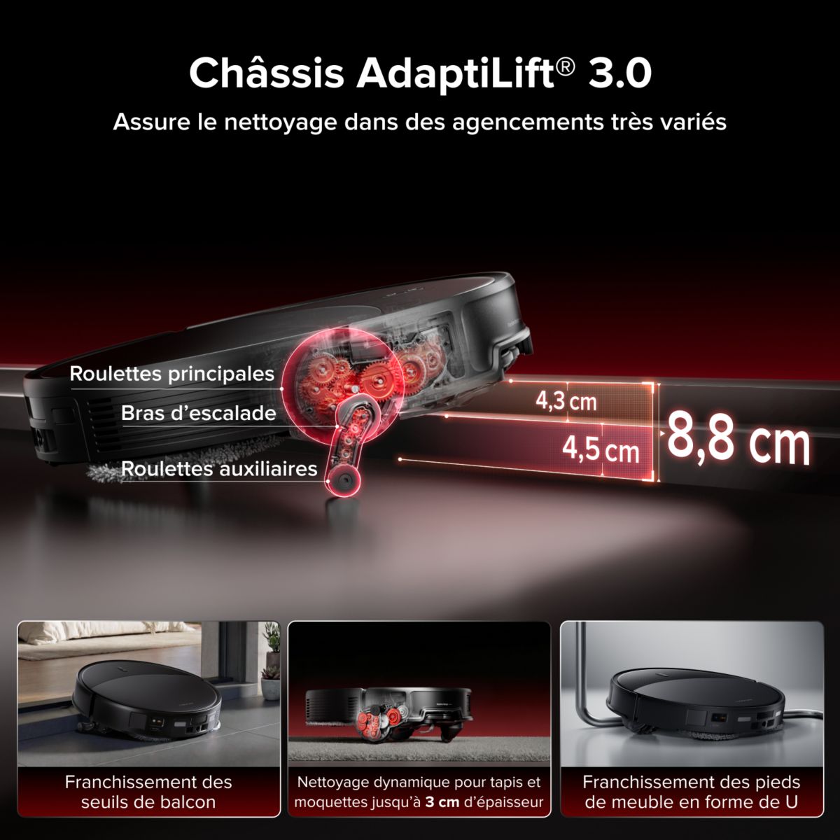 Robot Aspirateur Laveur Saros 20X Black couleur unique, ROBOROCK