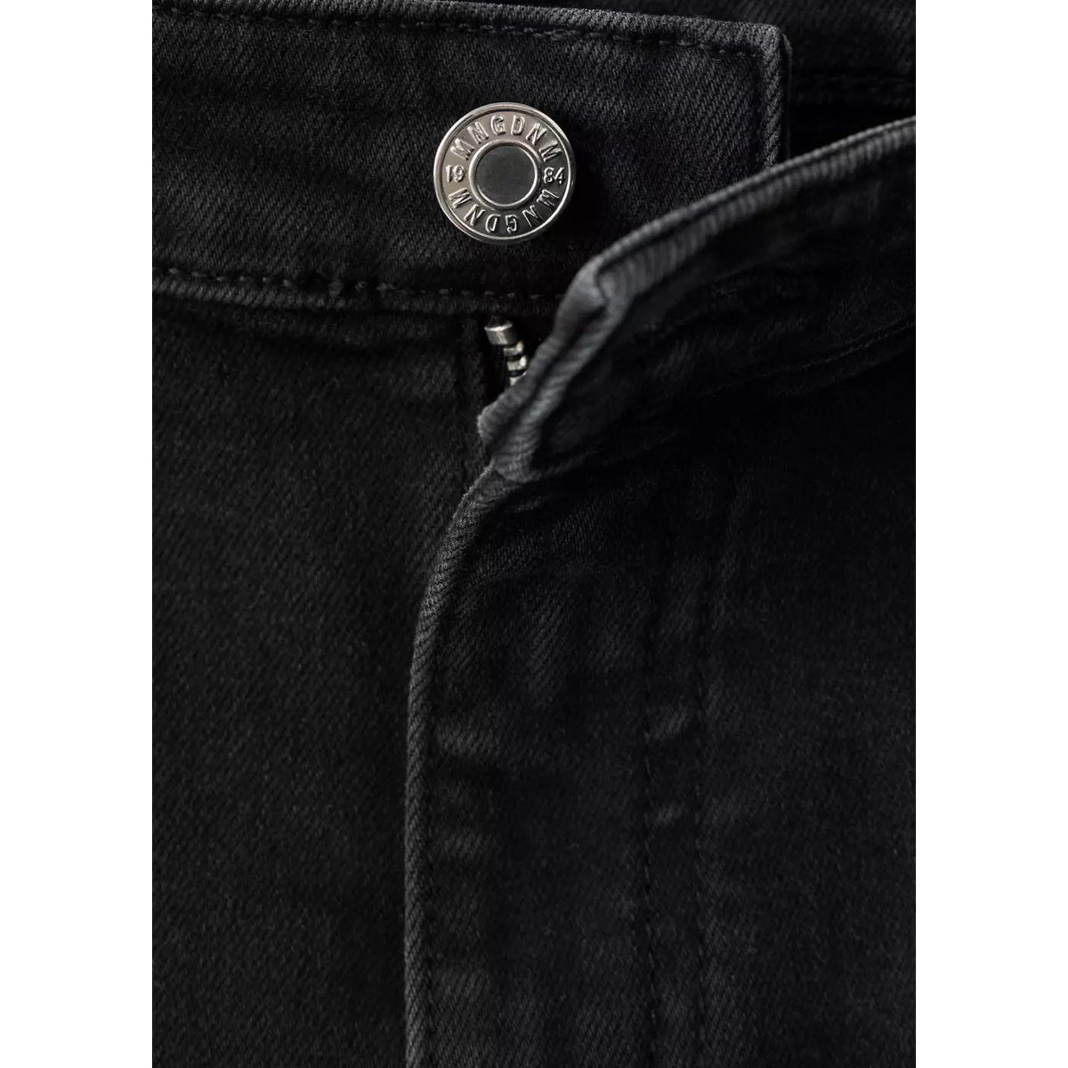 Jean flare crop black denim, MANGO