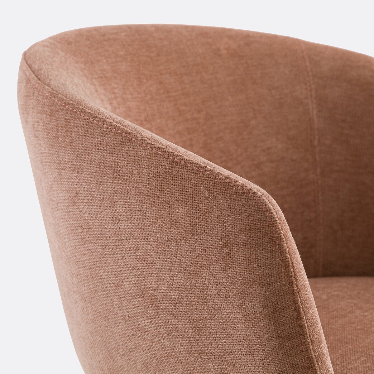 Fauteuil de bureau rotatif à roulettes, Théa bois de rose, LA REDOUTE INTERIEURS