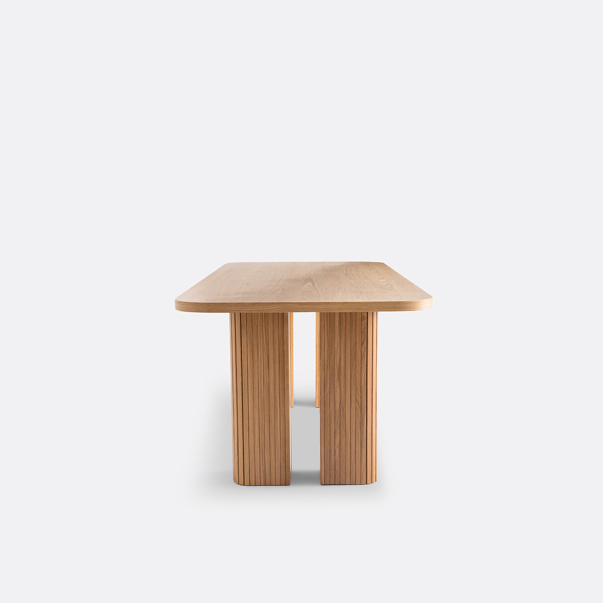 Table à manger rectangulaire, plaqué chêne et pin, 6 à 8 couverts, LATTI coloris chêne, LA REDOUTE INTERIEURS