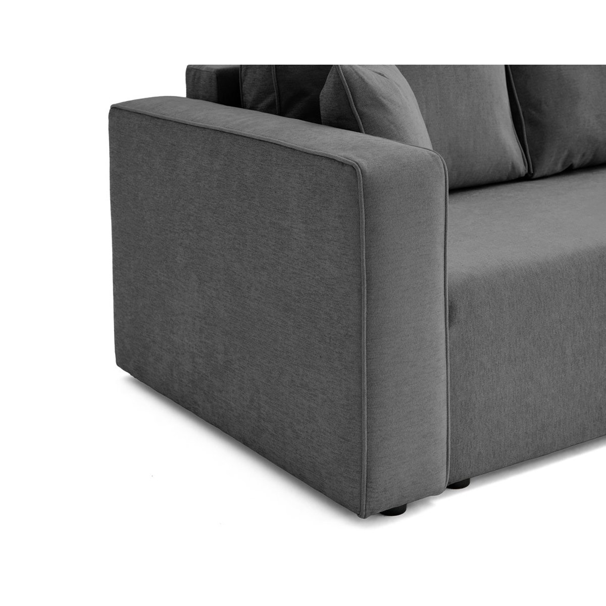 Canapé Convertible 3 places - TOPAZE gris foncé, BEST MOBILIER