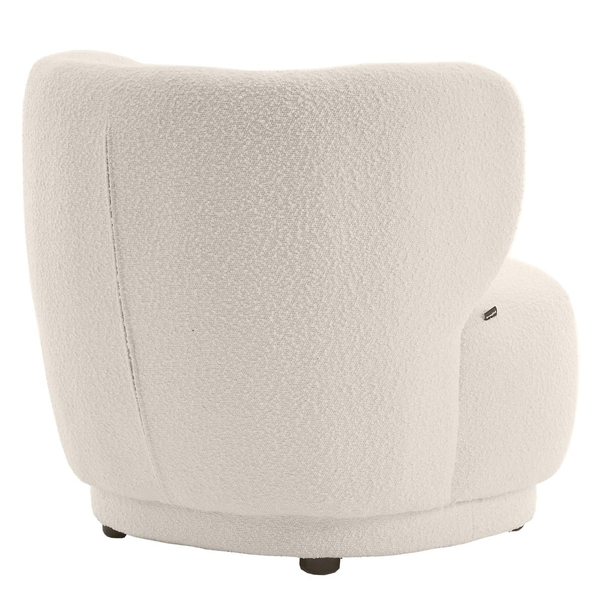 Fauteuil en tissu bouclette - ESTER ecru, HOMIFAB