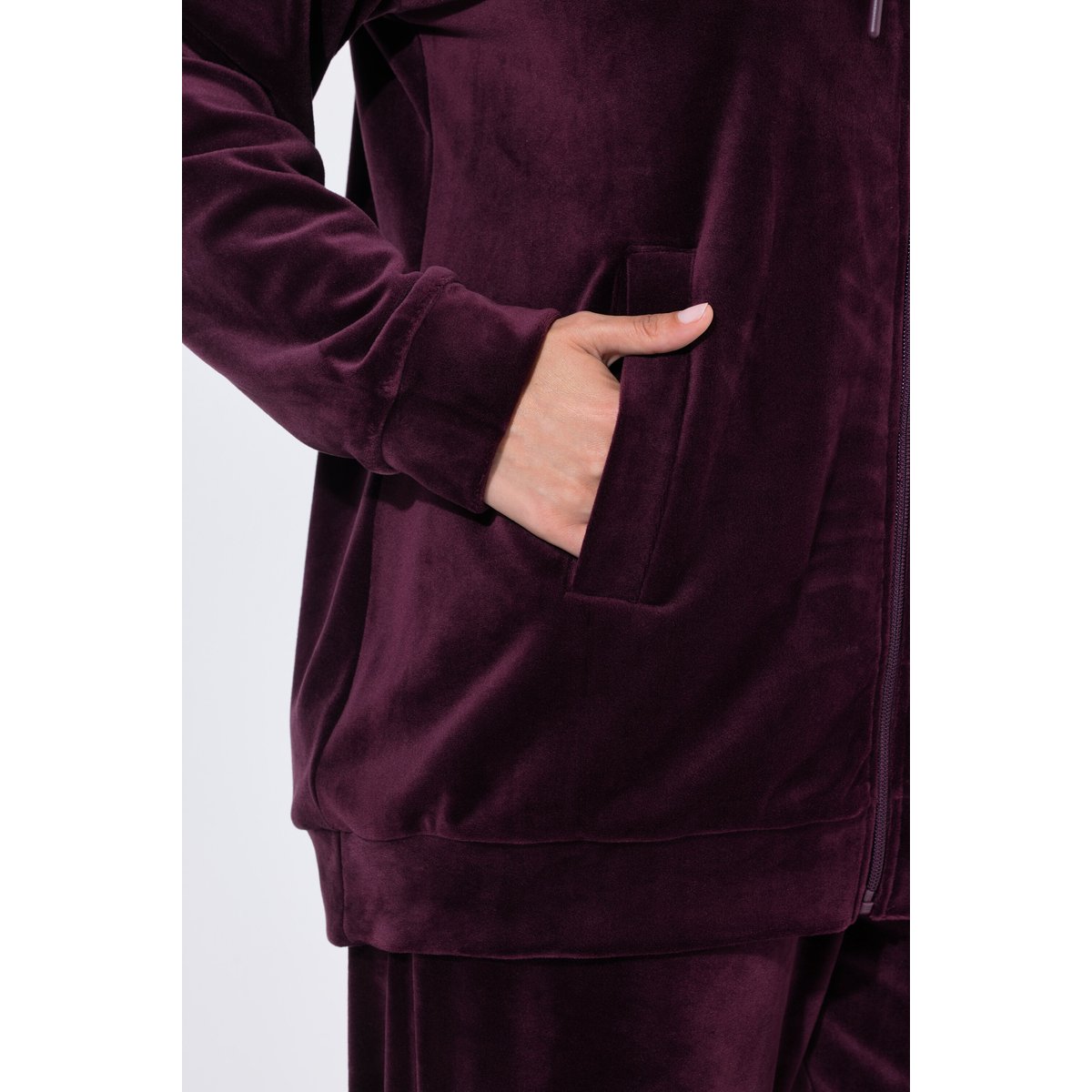 Veste d'intérieur en molleton prune foncé, ULLA POPKEN