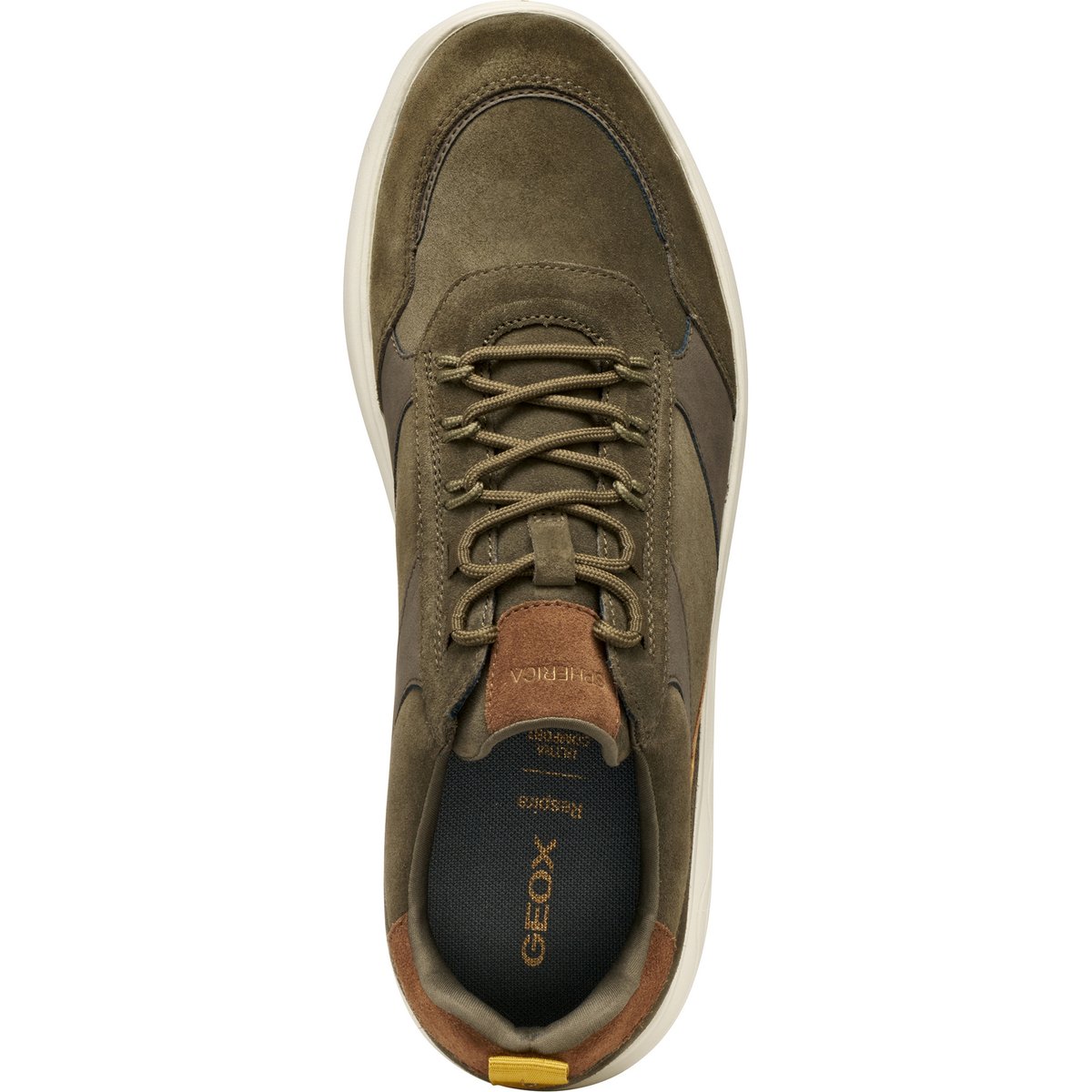 Baskets U SPHERICA vert militaire/cognac, GEOX