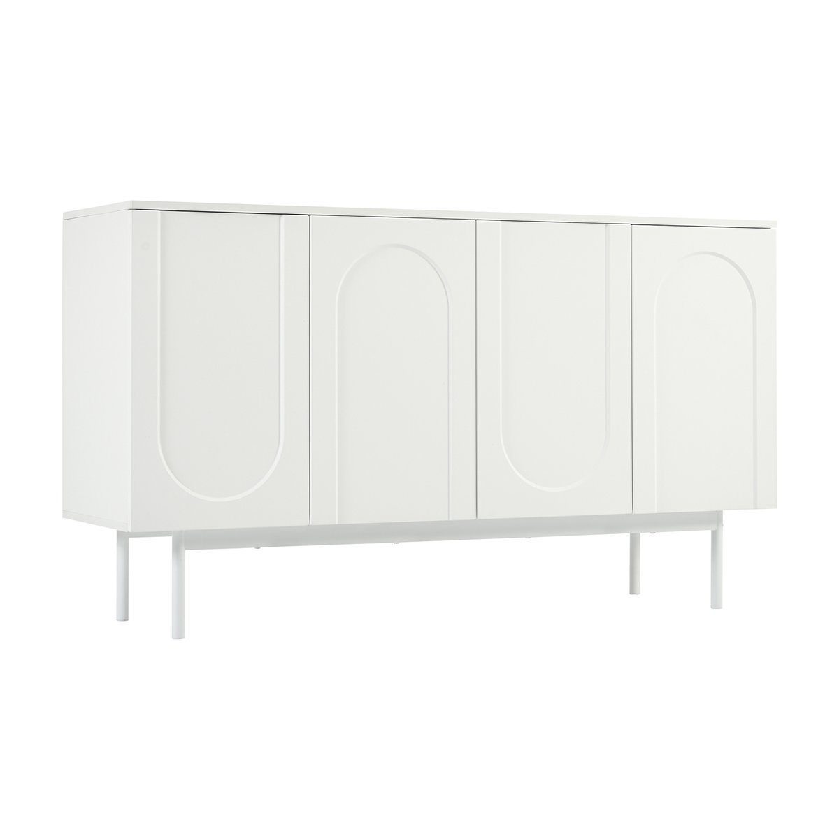 Buffet avec 4 portes 4 couches, BABEDB Buffet blanc, MEUBLES COSY