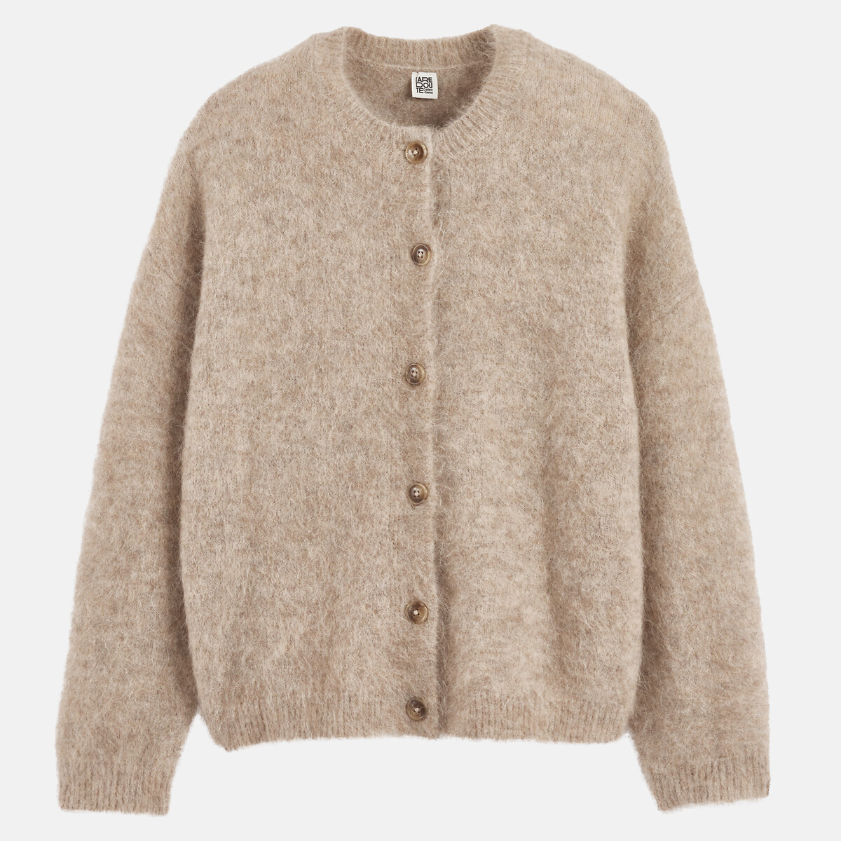 Signatures Jany Brushed Alpaca Blend Cardigan beige, LA REDOUTE COLLECTIONS