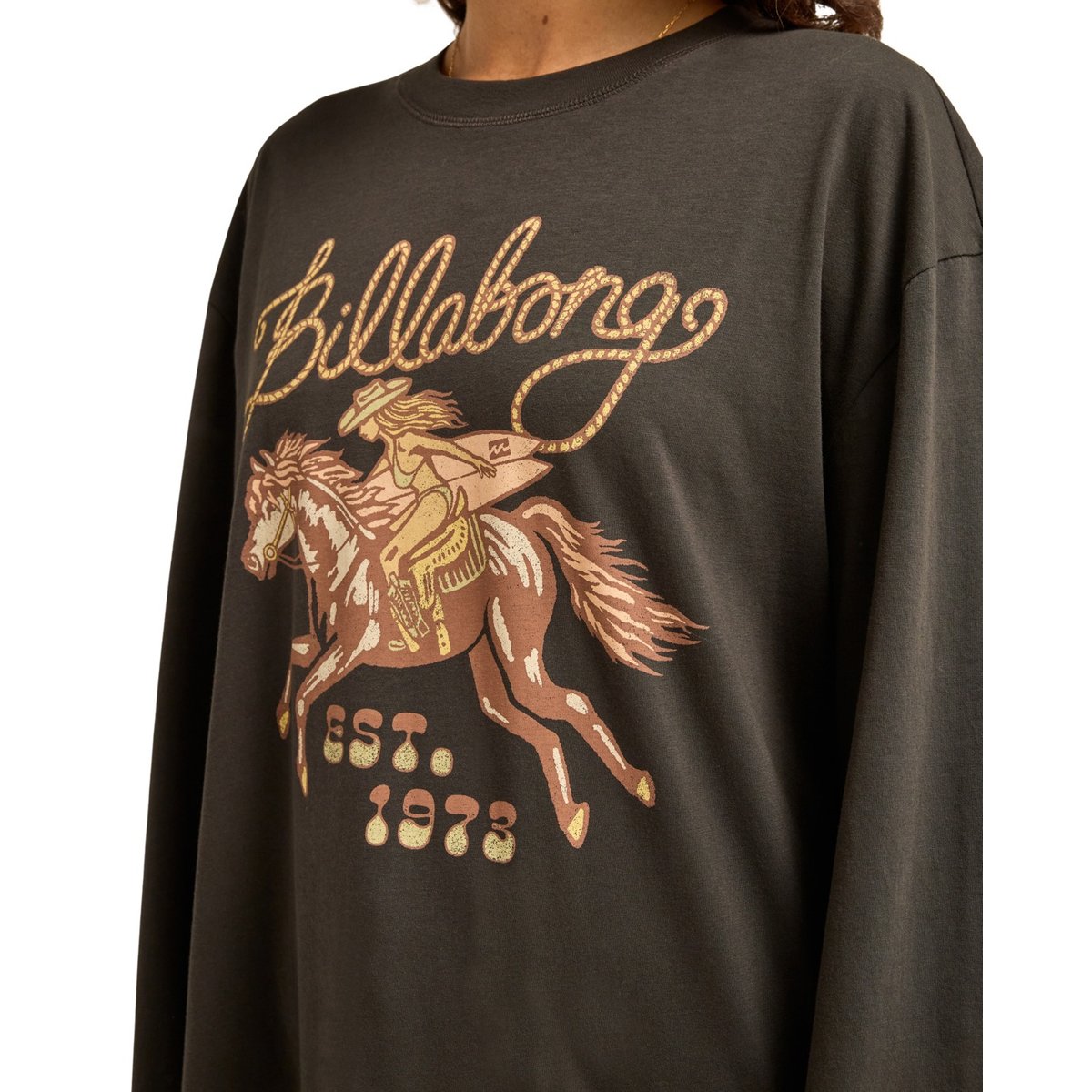 T shirt manches longues FAMILIAR ROADS noir off black, BILLABONG