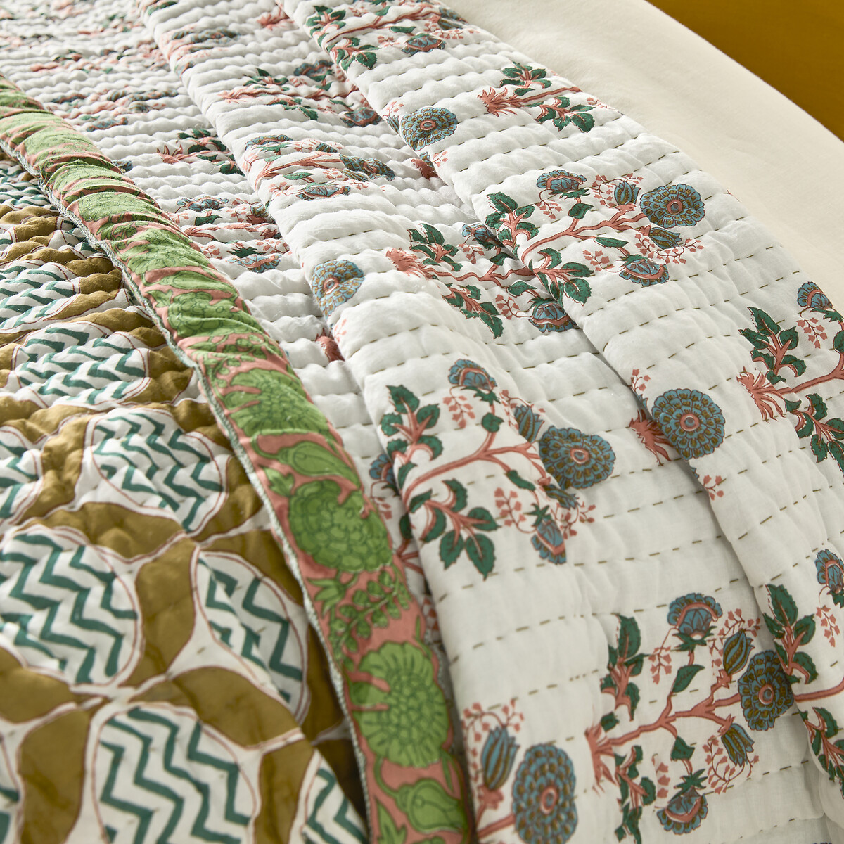 Kantha-Tagesdecke Malyam, Baumwoll-Voile bedruckt, LA REDOUTE INTERIEURS