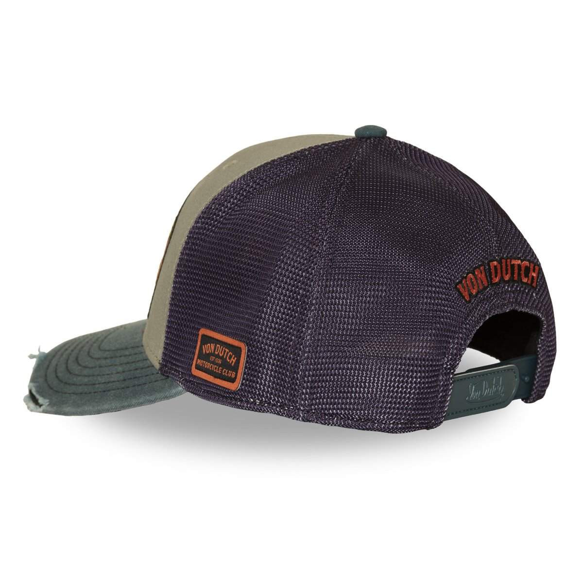 Casquette Trucker S-CURVED kaki/gris/vert/violet, VON DUTCH