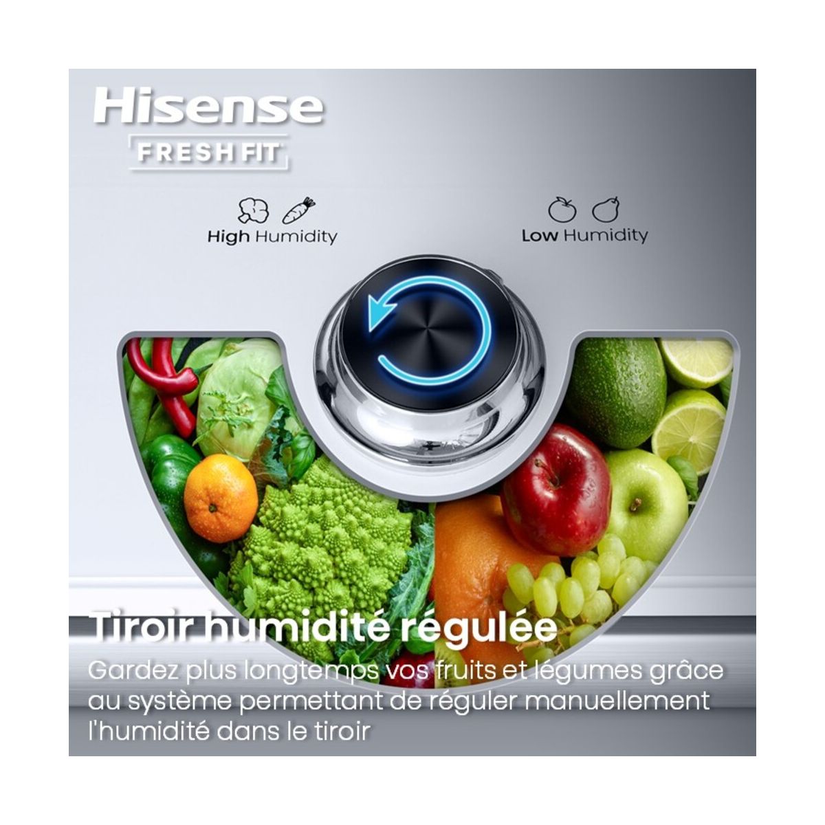 Réfrigérateur combiné RB3K330SAIC FreshFit couleur unique, HISENSE