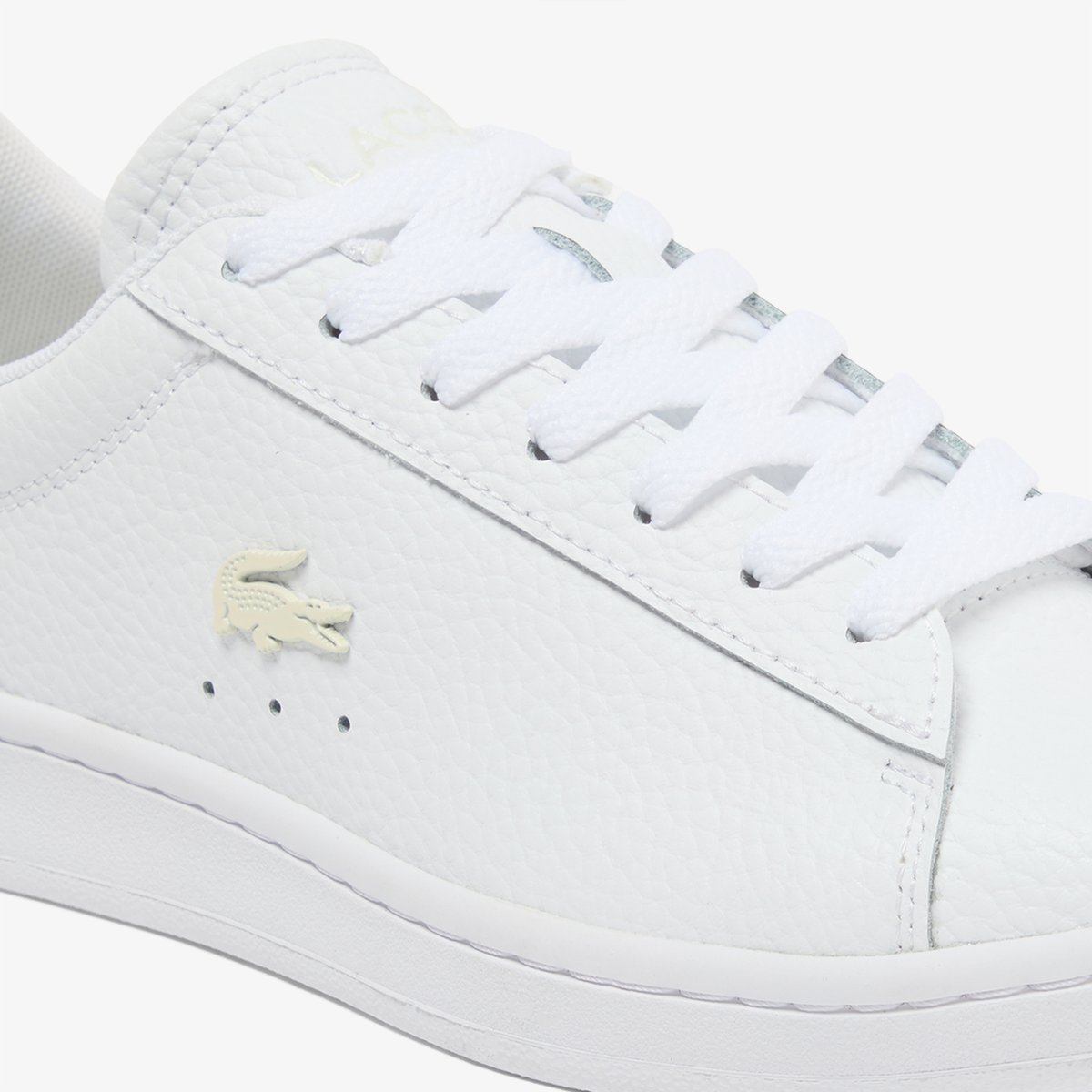 Sneakers Carnaby Set femme en cuir blanc-65t, LACOSTE