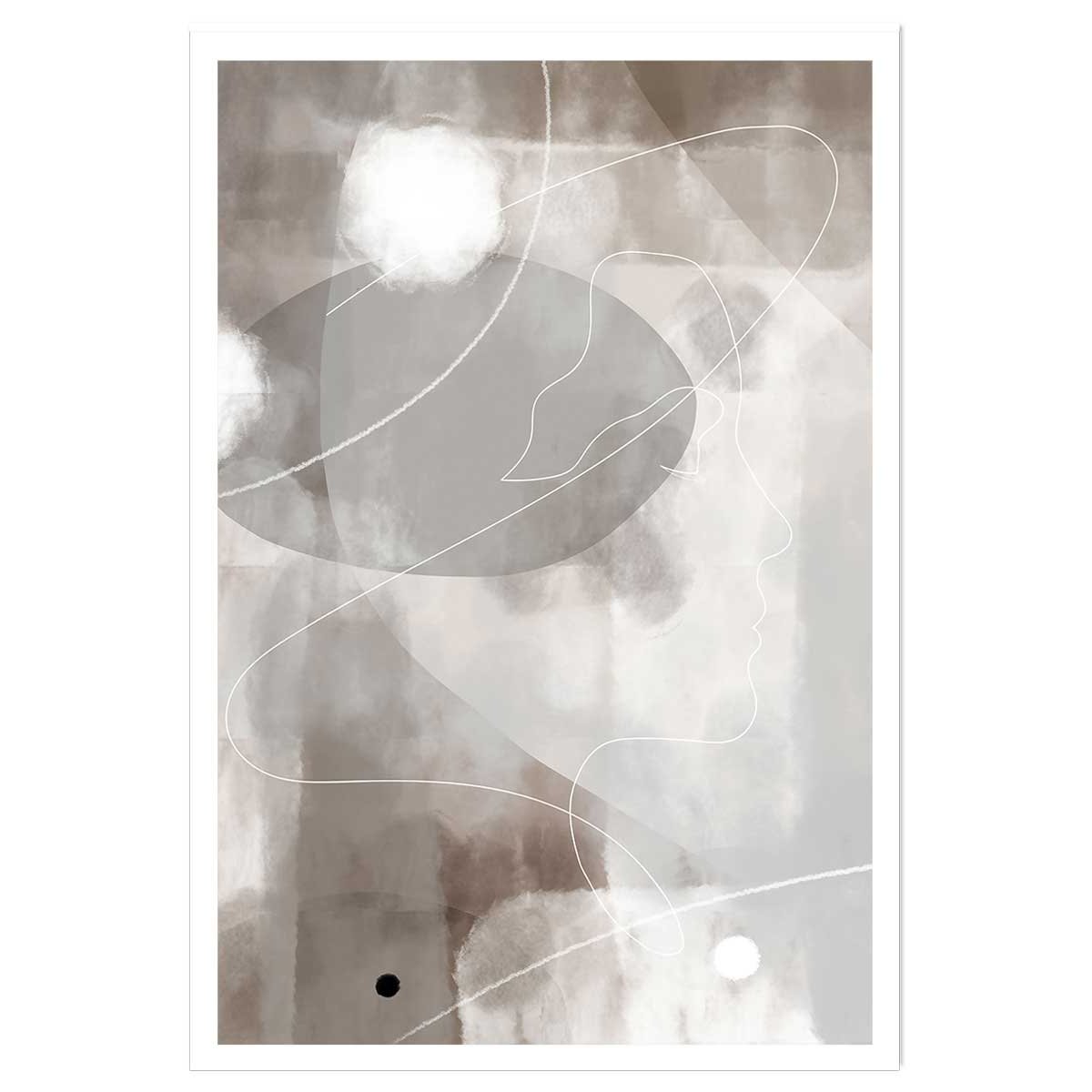 Affiche abstrait et soft line n°2 affiche seule, HEXOA