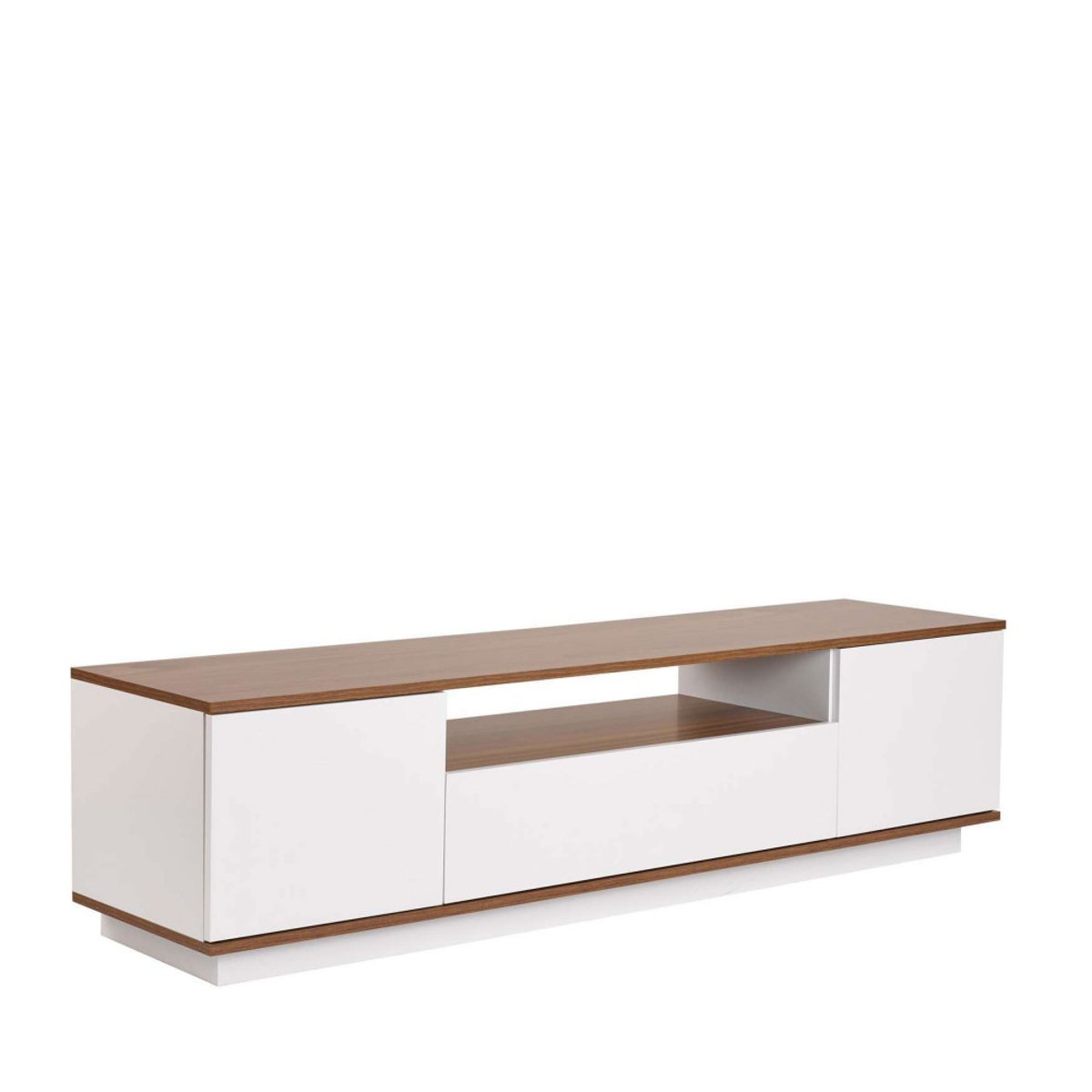 Meuble TV 3 portes en bois L180cm- FRITZ blanc, DRAWER