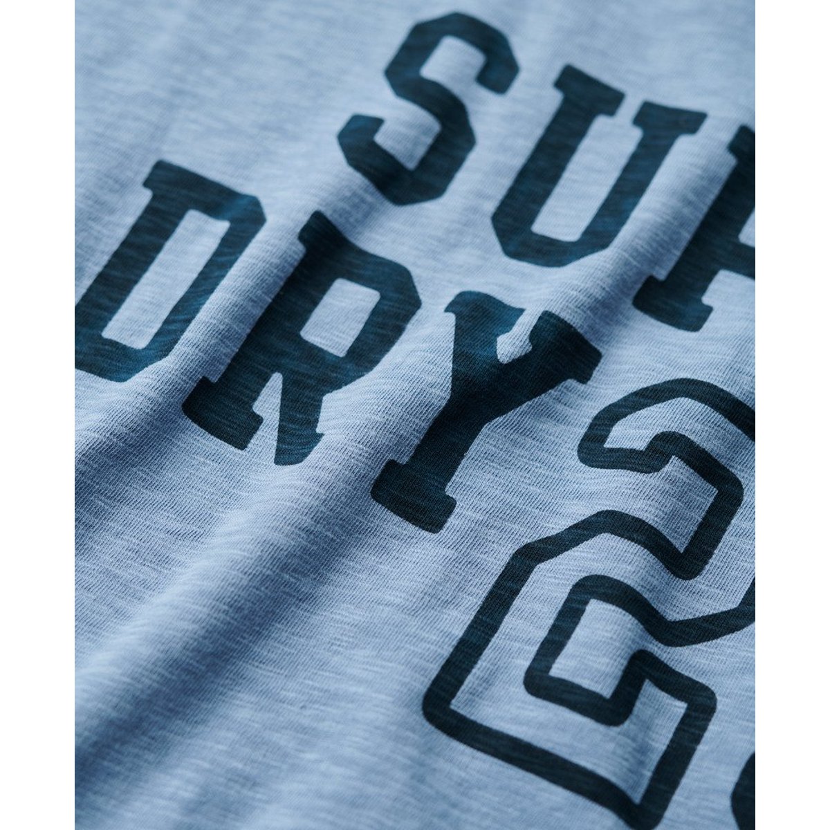 T-shirt ajusté Athletic Essentials Ringer bleu marée flammé, SUPERDRY