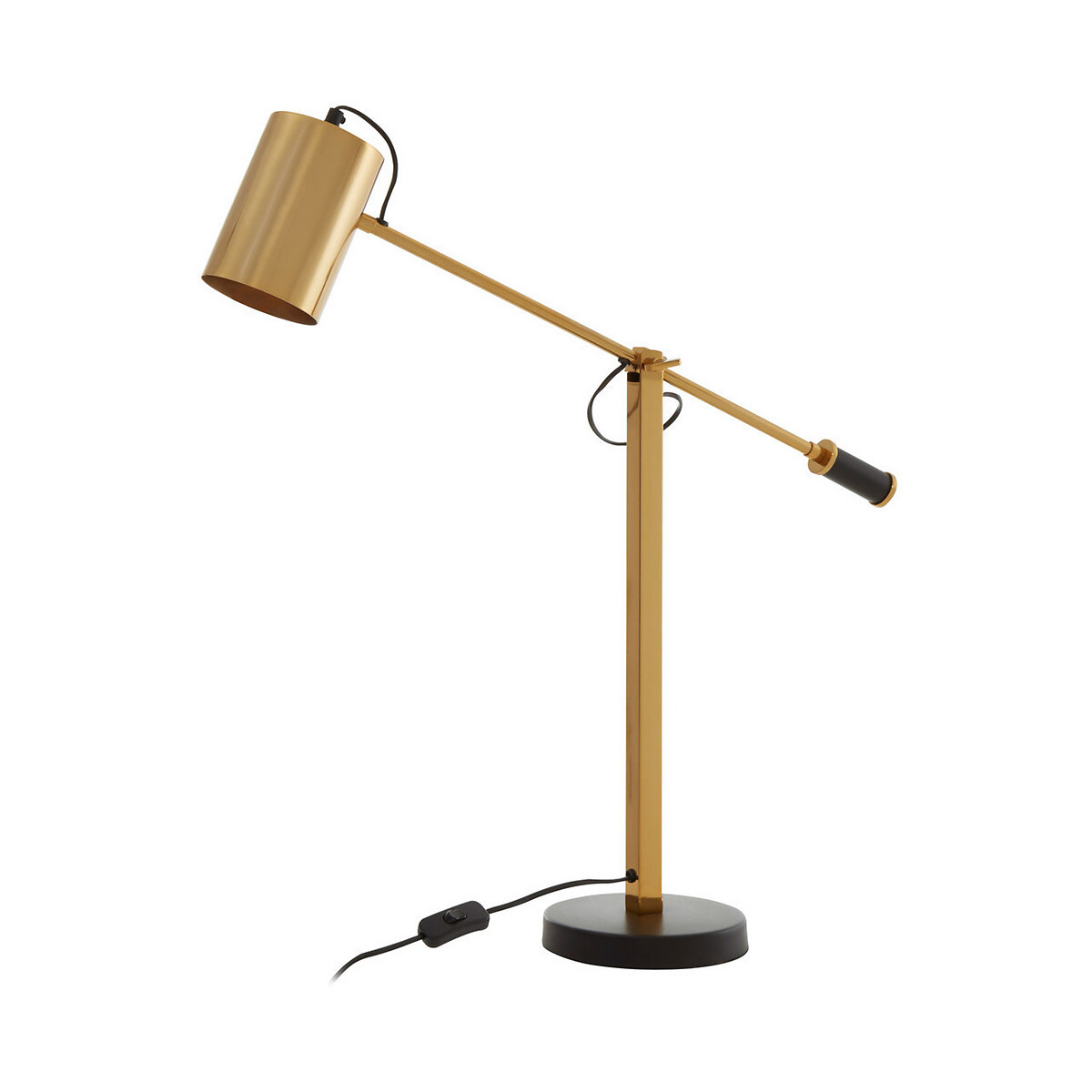 Marcon Black & Gold Vintage-Style Task Table Lamp gold-coloured, SO'HOME
